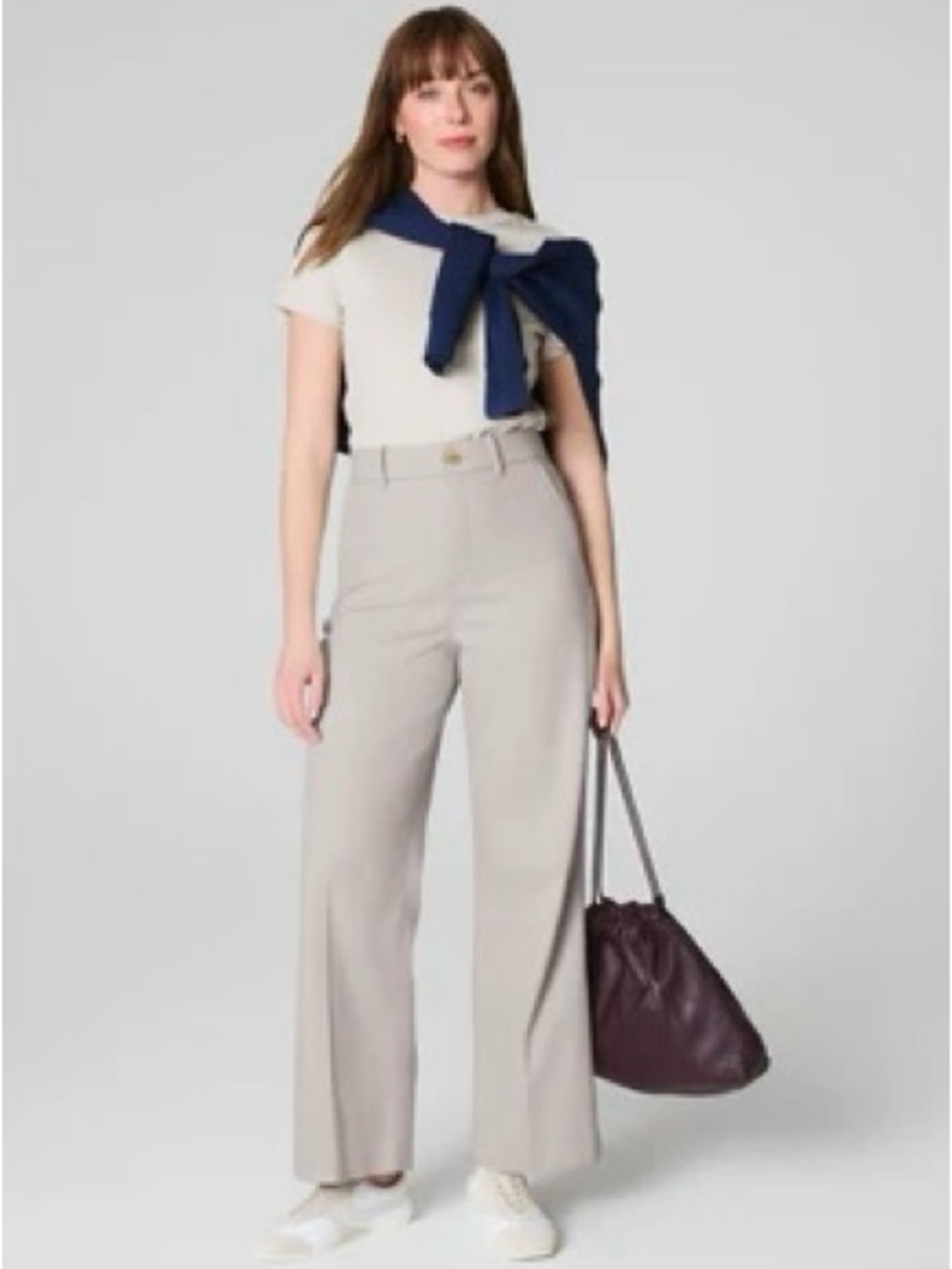 SPANXsupersmooth™ Stretch Twill Cropped Wide Leg Pant